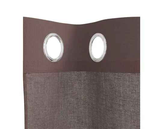 Voile Aizkari Ar Starplikām, 2 Gab., Brūni, 140X225 Cm Vidaxl