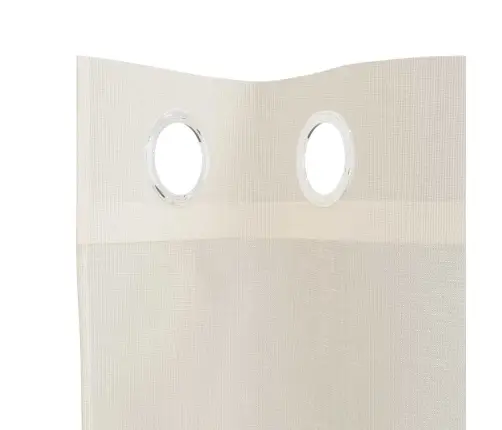 Voile Aizkari Ar Starplikām, 2 Gab., Krēmkrāsa, 140X225 Cm Vidaxl