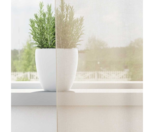 Voile Kardinad Rõngastega 2 Tk Kreem 140X245 Cm