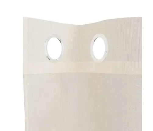 Voile Aizkari Ar Starplikām, 2 Gab., Krēmkrāsa, 140X245 Cm Vidaxl