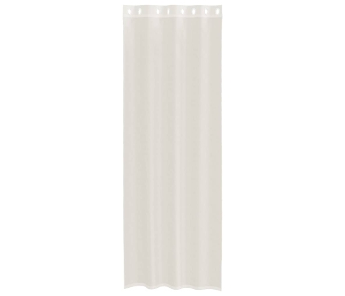 Voile Kardinad Rõngastega 2 Tk Kreem 140X260 Cm