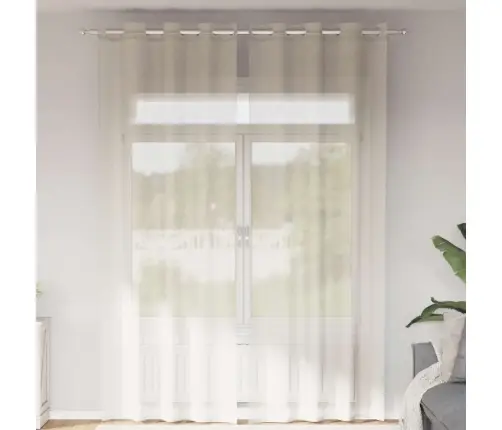 Voile Aizkari Ar Starplikām, 2 Gab., Krēmkrāsa, 140X300 Cm Vidaxl Voile Aizkari Ar Starplikām, 2 Gab., Krēmkrāsa, 140X300 Cm Vidaxl