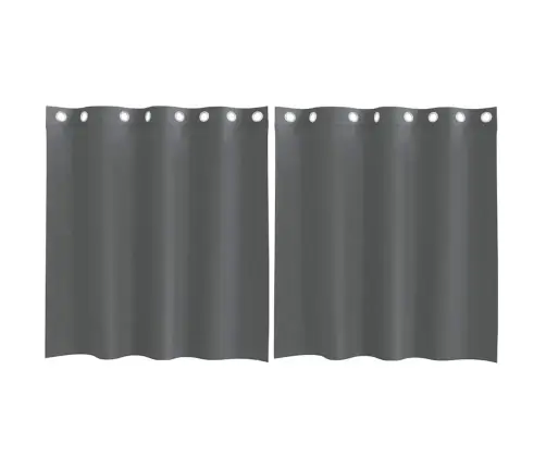 Rõngastihendiga Kardinad 2 Tk Tumehall 140X140 Cm Rõngastihendiga Kardinad 2 Tk Tumehall 140X140 Cm
