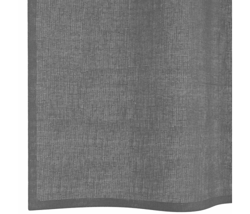 Voile Aizkari Ar Starplikām, 2 Gab., Tumši Pelēki, 140X225 Cm Vidaxl
