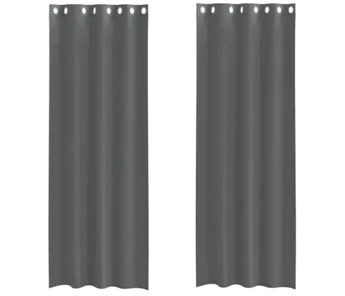 Voile Aizkari Ar Starplikām, 2 Gab., Tumši Pelēki, 140X260 Cm Vidaxl Voile Aizkari Ar Starplikām, 2 Gab., Tumši Pelēki, 140X260 Cm Vidaxl
