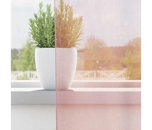 Voile Aizkari Ar Starplikām, 2 Gab., Gaiši Rozā, 140X225 Cm Vidaxl