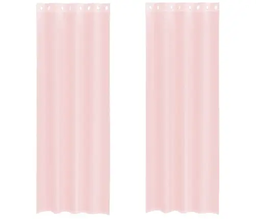 Voile Aizkari Ar Starplikām, 2 Gab., Gaiši Rozā, 140X260 Cm Vidaxl Voile Aizkari Ar Starplikām, 2 Gab., Gaiši Rozā, 140X260 Cm Vidaxl