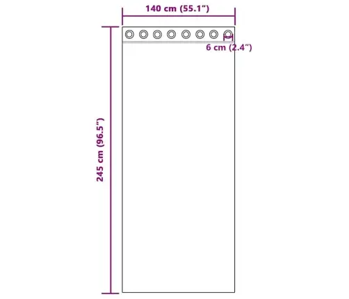 Rõngastihendiga Kardinad 2 Tk Oranž 140X245 Cm