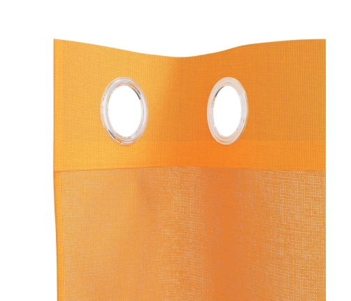Voile Kardinad Rõngastihendiga 2 Tk Oranž 140X260 Cm