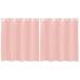Voile Kardinad Rõngastega 2 Tk Roosa 140X140 Cm