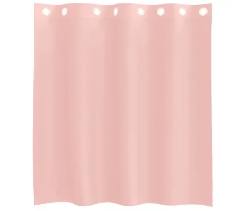 Voile Užuolaidos Su Įvorėmis, 2Vnt., Rožinės Spalvos, 140X140Cm