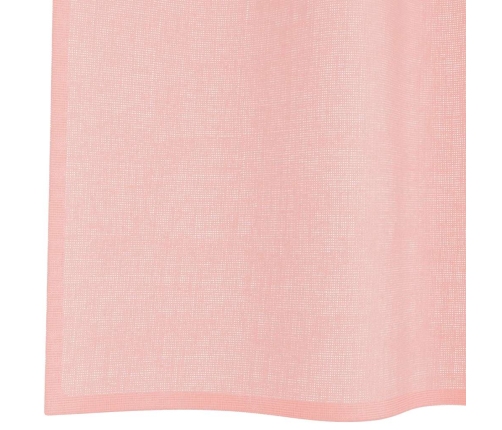 Voile Kardinad Rõngastega 2 Tk Roosa 140X140 Cm