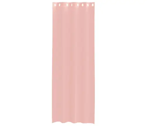 Voile Kardinad Rõngastega 2 Tk Roosa 140X300 Cm