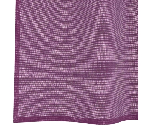 Voile Aizkari Ar Starplikām, 2 Gab., Violeti, 140X140 Cm Vidaxl