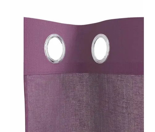 Voile Aizkari Ar Starplikām, 2 Gab., Violeti, 140X175 Cm Vidaxl