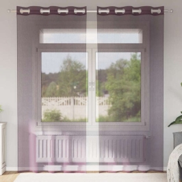 Voile Aizkari Ar Starplikām, 2 Gab., Violeti, 140X225 Cm Vidaxl