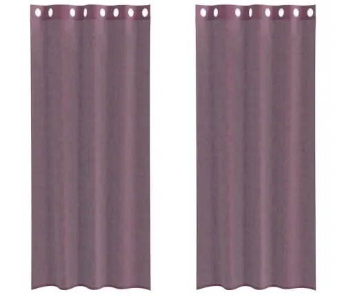 Voile Aizkari Ar Starplikām, 2 Gab., Violeti, 140X245 Cm Vidaxl