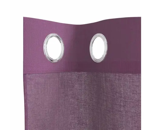 Voile Aizkari Ar Starplikām, 2 Gab., Violeti, 140X300 Cm Vidaxl