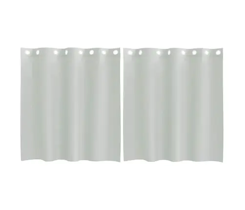Voile Užuolaidos Su Įvorėmis, 2Vnt., Šviesiai Pilkas, 140X140Cm