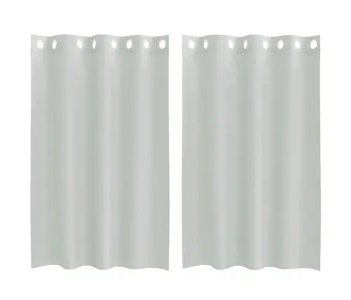 Rõngastihendiga Kardinad 2 Tk Helehall 140X175 Cm