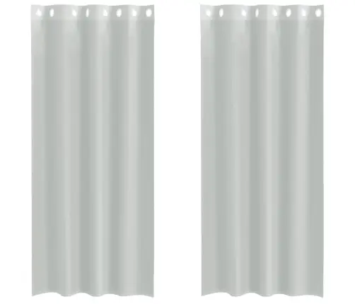 Voile Aizkari Ar Starplikām, 2 Gab., Gaiši Pelēki, 140X225 Cm Vidaxl