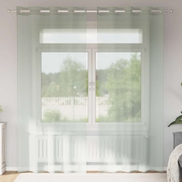 Voile Užuolaidos Su Įvorėmis, 2Vnt., Šviesiai Pilkas, 140X245Cm