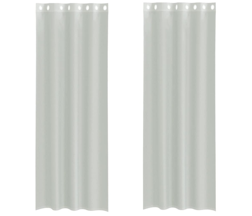 Voile Aizkari Ar Starplikām, 2 Gab., Gaiši Pelēki, 140X260 Cm Vidaxl