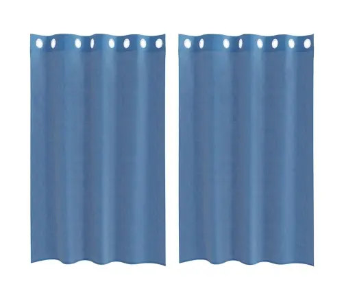 Voile Aizkari Ar Starplikām, 2 Gab., Koši Zili Vidaxl