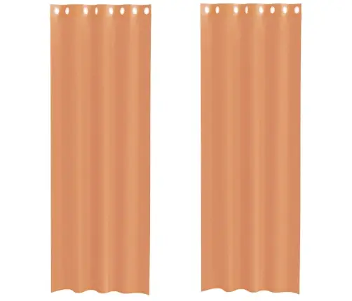 Voile Kardinad Rõngastega 2 Tk Terrakota
