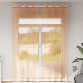 Voile Užuolaidos Su Įvorėmis, 2Vnt., Terakota Spalvos
