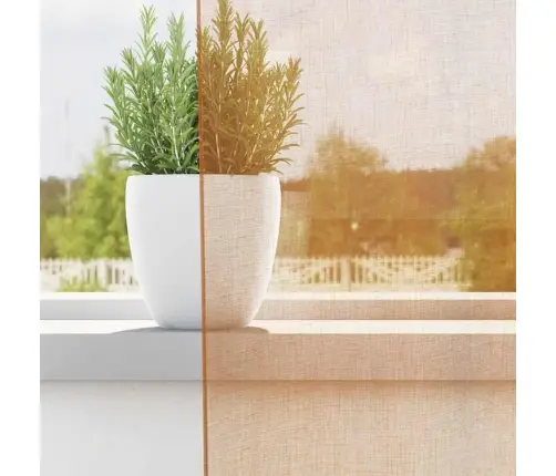 Voile Kardinad Rõngastega 2 Tk Terrakota