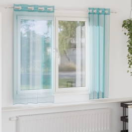 Voile Užuolaidos Su Įvorėmis, 2Vnt., Turkio Spalvos