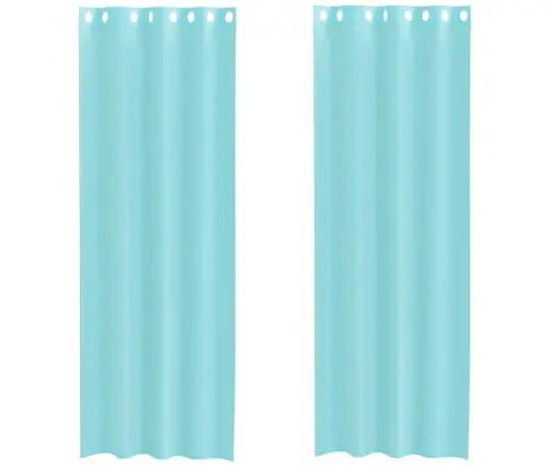 Voile Užuolaidos Su Įvorėmis, 2Vnt., Turkio Spalvos