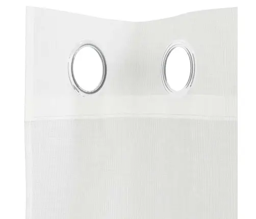 Voile Aizkari Ar Starplikām, 2 Gab., Balti Vidaxl