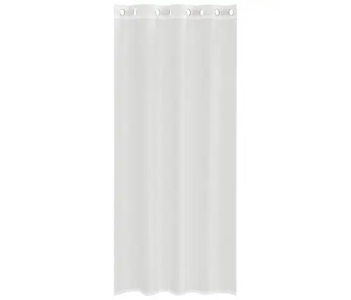 Voile Kardinad Koos Rõngastihenditega 2 Tk Valge