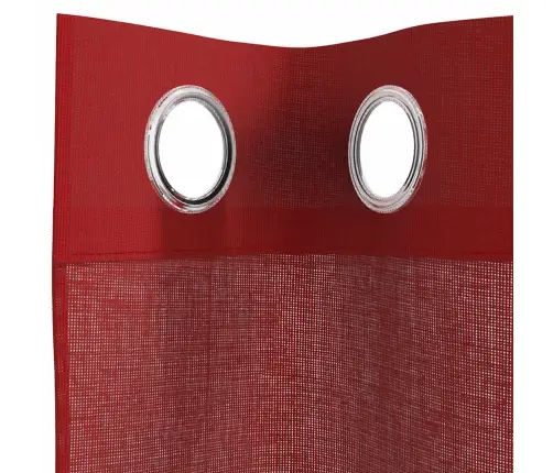 Voile Aizkari Ar Starplikām, 2 Gab., Vīnsarkani Vidaxl