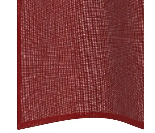 Voile Aizkari Ar Starplikām, 2 Gab., Vīnsarkani Vidaxl