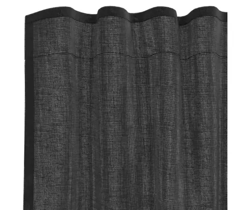Voile Aizkari Ar Stieņu Kabatām, 2 Gab., Melni Vidaxl Voile Aizkari Ar Stieņu Kabatām, 2 Gab., Melni Vidaxl