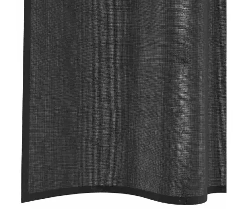 Voile Aizkari Ar Stieņu Kabatām, 2 Gab., Melni Vidaxl Voile Aizkari Ar Stieņu Kabatām, 2 Gab., Melni Vidaxl