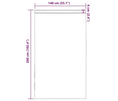 Voile Aizkari Ar Stieņu Kabatām, 2 Gab., Melni Vidaxl