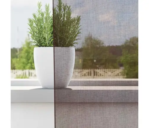 Voile Aizkari Ar Stieņu Kabatām, 2 Gab., Brūni Vidaxl