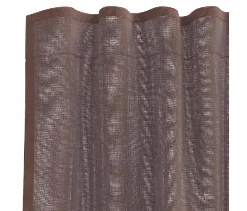 Voile Aizkari Ar Stieņu Kabatām, 2 Gab., Brūni Vidaxl