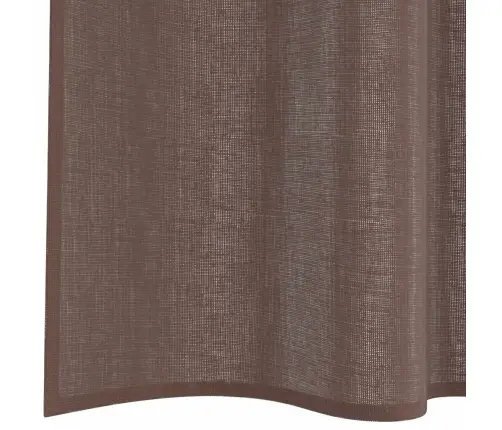 Voile Aizkari Ar Stieņu Kabatām, 2 Gab., Brūni Vidaxl