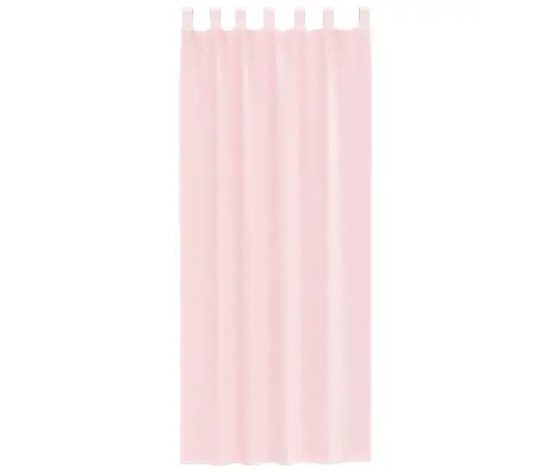 Voile Aizkari Ar Stieņu Kabatām, 2 Gab., Gaiši Rozā Vidaxl