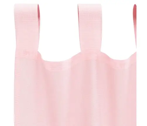 Voile Aizkari Ar Stieņu Kabatām, 2 Gab., Gaiši Rozā Vidaxl