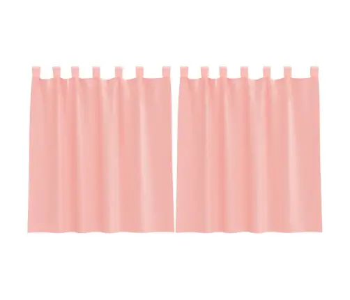 Voile Užuolaidos Su Strypų Kišenėmis, 2Vnt., Rožinės Spalvos