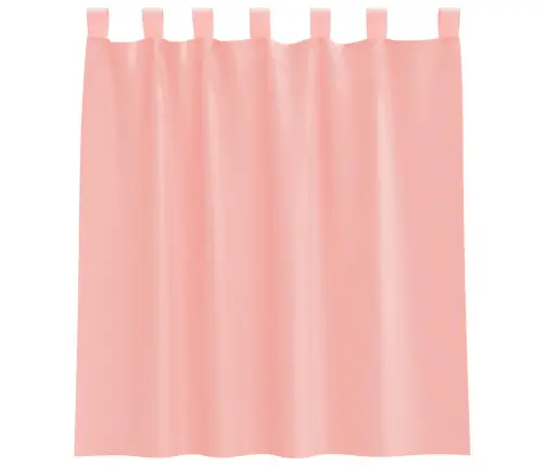 Voile Užuolaidos Su Strypų Kišenėmis, 2Vnt., Rožinės Spalvos