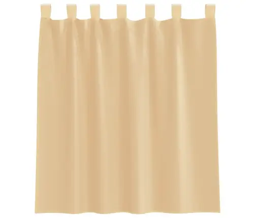 Voile Kardinad Varrastega Taskutega 2 Tk Liiv