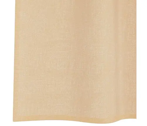 Voile Kardinad Varrastega Taskutega 2 Tk Liiv