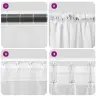 Voile Kardinad Varrastega Taskutega 2 Tk Liiv